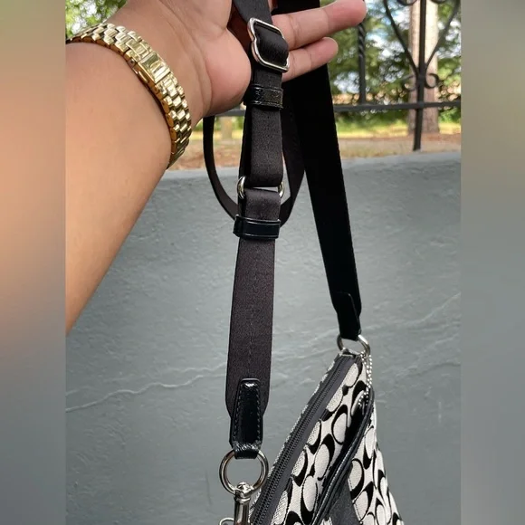 COACH Bag,Coach Black and Gray Women's Bag, Coach Crossbody Bag. - Picture 9 of 17